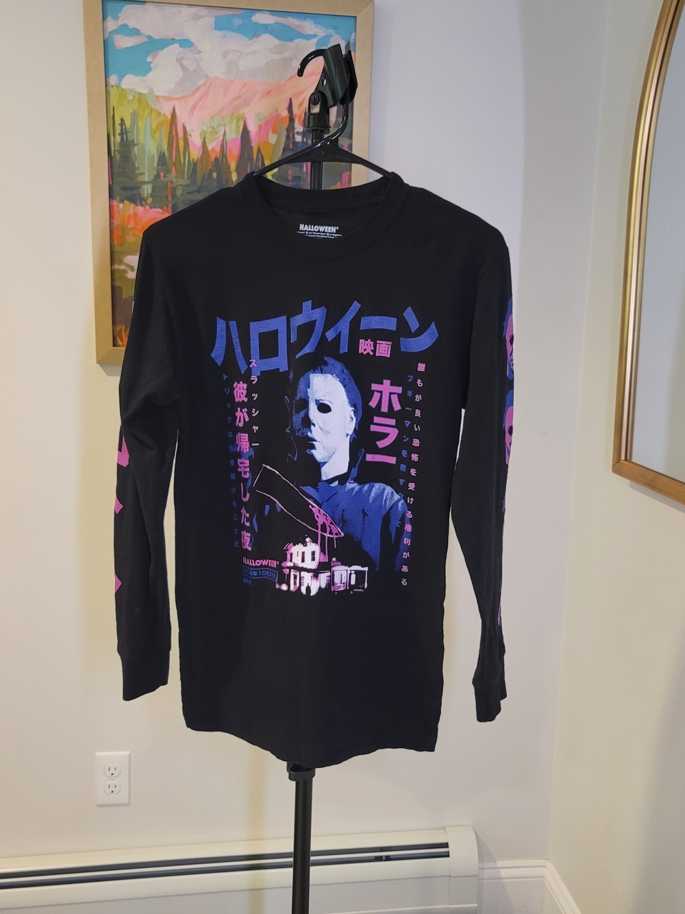 HALLOWEEN Long Sleeve Graphic T-shirt Michael Myers Japanese Kataka Design Size